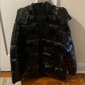 Kooples men’s Black Shiny Puffer Jacket -size